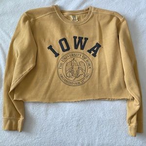 University of Iowa Cropped Crewneck Sweatshirt